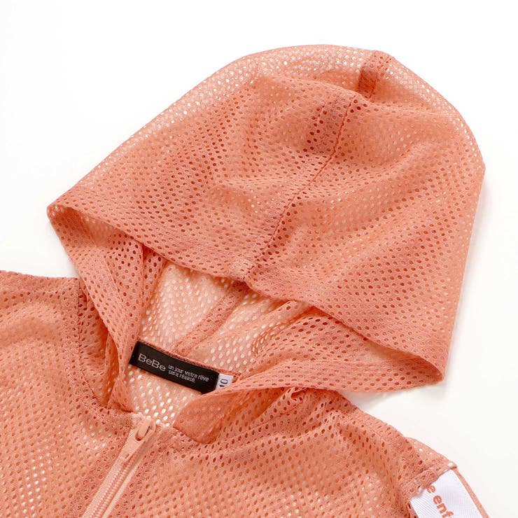 【防虫加工】メッシュロゴテープパーカー・巾着付き(90~140cm) | BeBe | 詳細画像12 