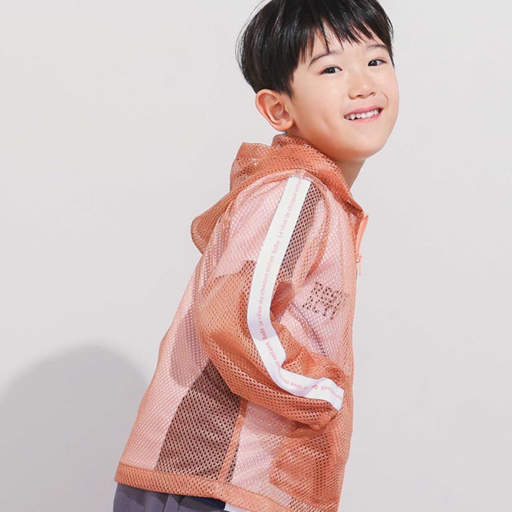 【防虫加工】メッシュロゴテープパーカー・巾着付き(90~140cm) | BeBe | 詳細画像3 