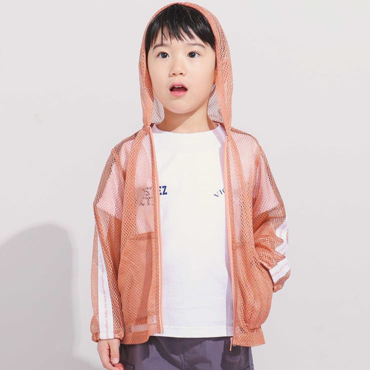 【防虫加工】メッシュロゴテープパーカー・巾着付き(90~140cm) | BeBe | 詳細画像6 