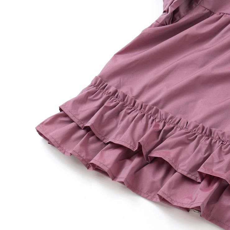 シャイニータフタバックフリルフードブルゾン(90~150cm) | BeBe | 詳細画像14 