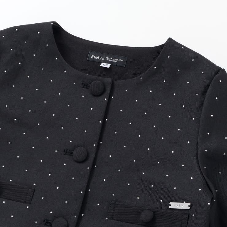【お揃い】エトワールシャイニードットクロップドジャケット(100~150cm) | BeBe | 詳細画像12 