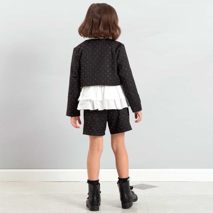 【お揃い】エトワールシャイニードットクロップドジャケット(100~150cm) | BeBe | 詳細画像3 