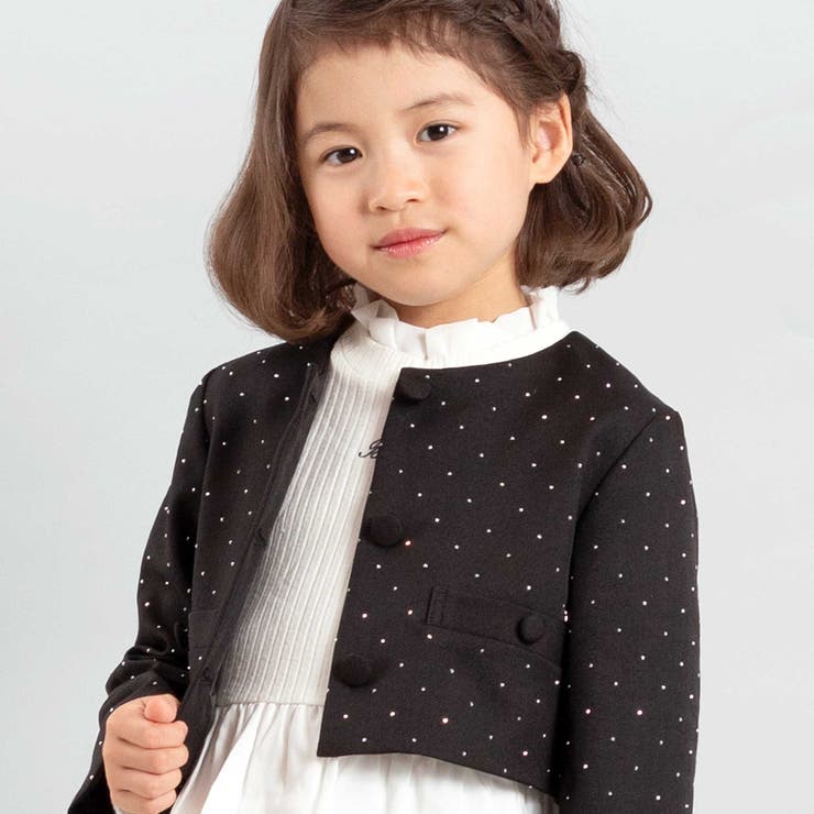 【お揃い】エトワールシャイニードットクロップドジャケット(100~150cm) | BeBe | 詳細画像5 