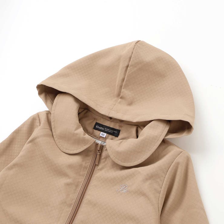 チェックタフタペプラムフード付きブルゾン(90~150cm) | BeBe | 詳細画像11 