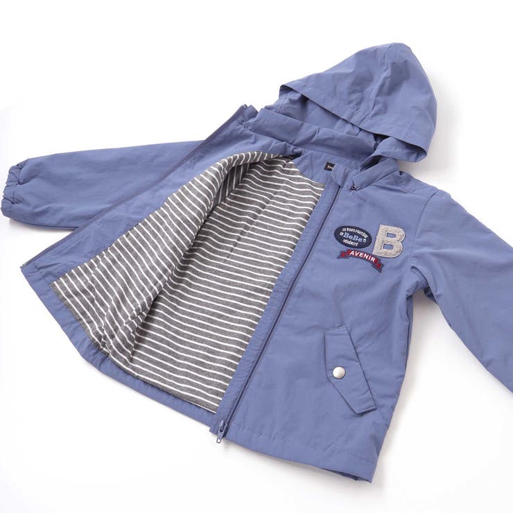 【撥水】ヴィンテージタフタワッペン付きフードブルゾン(90~150cm) | BeBe | 詳細画像16 