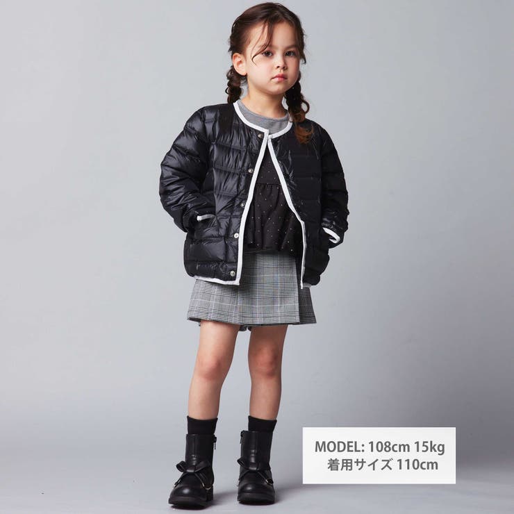 パイピング配色タフタライトダウンブルゾン(90~160cm) | BeBe | 詳細画像5 