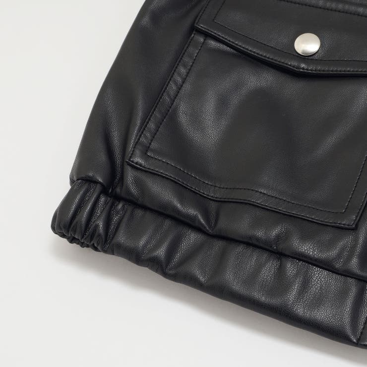 フェイクレザージップブルゾン(100~160cm) | BeBe | 詳細画像15 