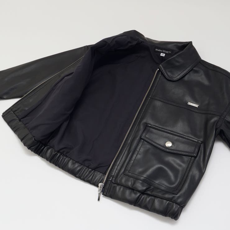 フェイクレザージップブルゾン(100~160cm) | BeBe | 詳細画像16 