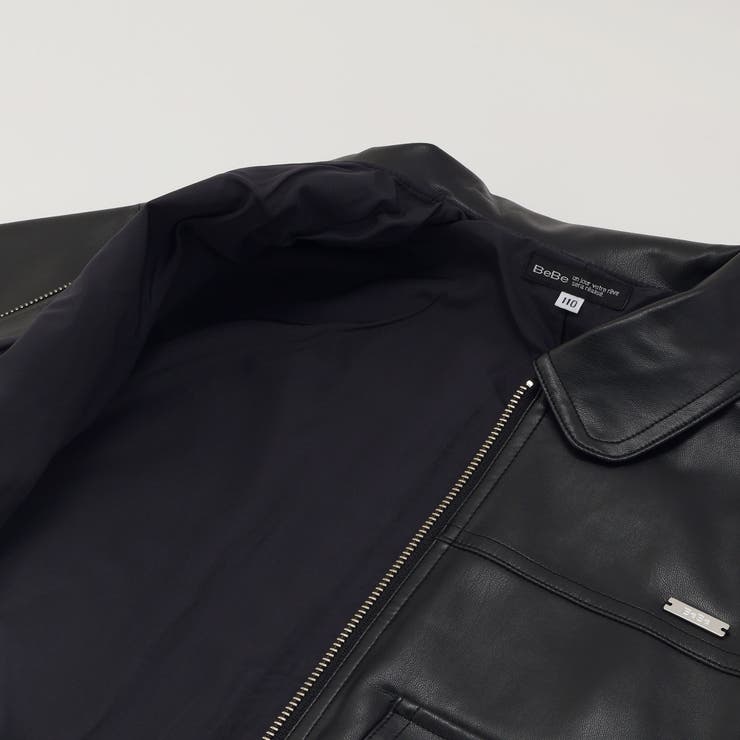 フェイクレザージップブルゾン(100~160cm) | BeBe | 詳細画像17 