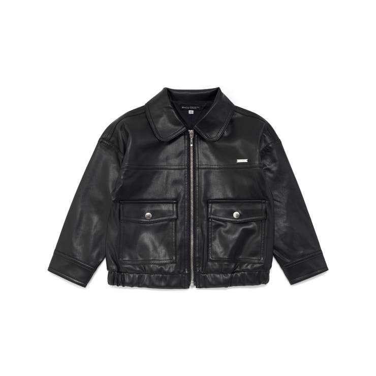 フェイクレザージップブルゾン(100~160cm) | BeBe | 詳細画像9 