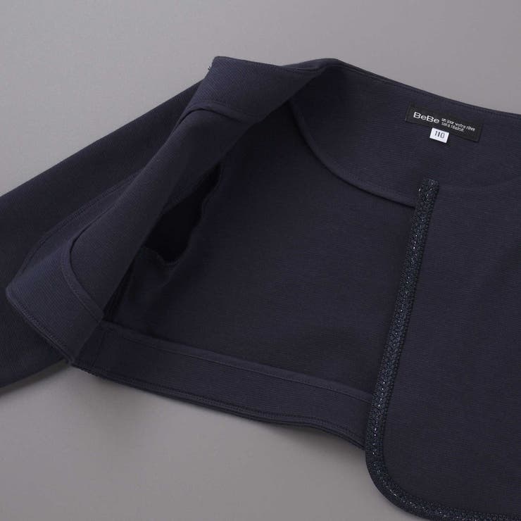 リップルポンチノーカラージャケット(110~130cm) | BeBe | 詳細画像21 