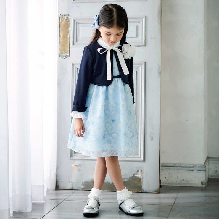 リップルポンチノーカラージャケット(110~130cm) | BeBe | 詳細画像3 