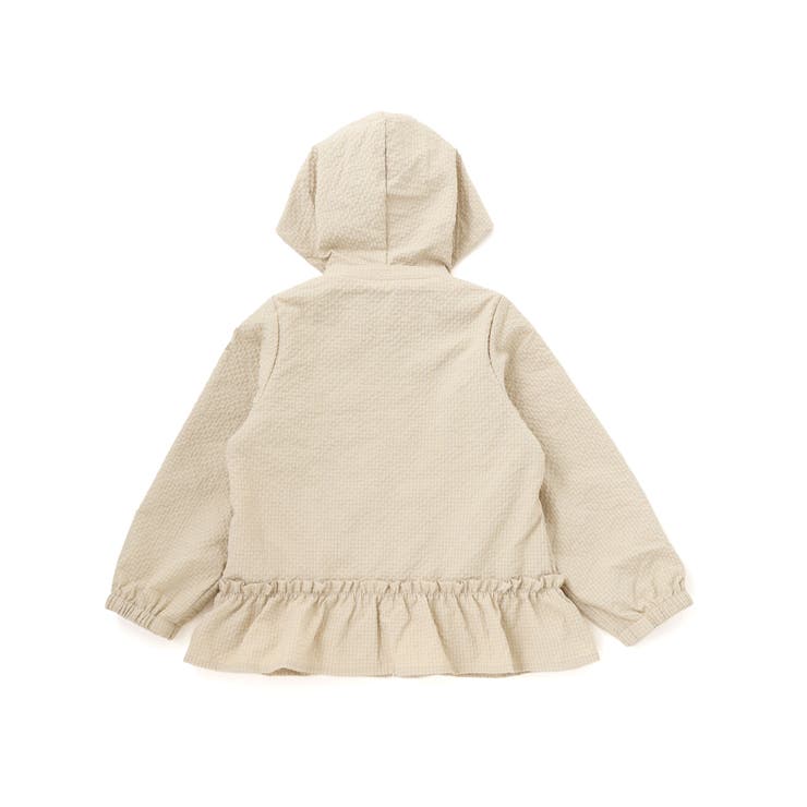 【撥水加工】サッカーチェックフード付きペプラムブルゾン(90~150cm) | BeBe | 詳細画像10 