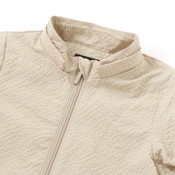 【撥水加工】サッカーチェックフード付きペプラムブルゾン(90~150cm) | BeBe | 詳細画像13 