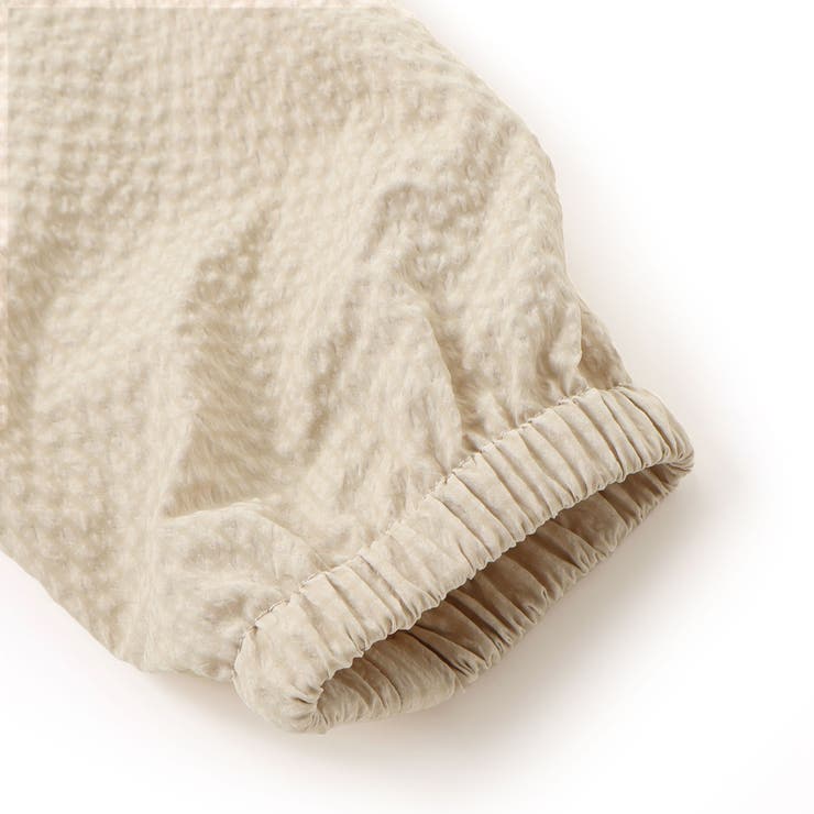 【撥水加工】サッカーチェックフード付きペプラムブルゾン(90~150cm) | BeBe | 詳細画像15 