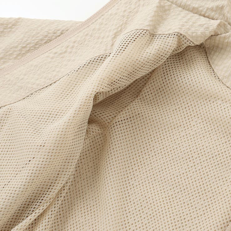 【撥水加工】サッカーチェックフード付きペプラムブルゾン(90~150cm) | BeBe | 詳細画像20 