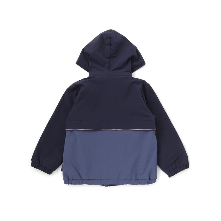【撥水加工】リップストップフード付きバイカラーロゴブルゾン(90~150cm) | BeBe | 詳細画像8 