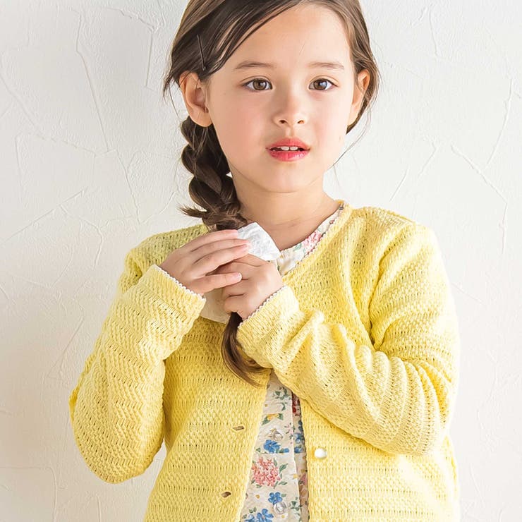 クロシェ風ニット長袖カーディガン(100~150cm) | BeBe | 詳細画像3 