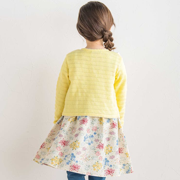 クロシェ風ニット長袖カーディガン(100~150cm) | BeBe | 詳細画像4 