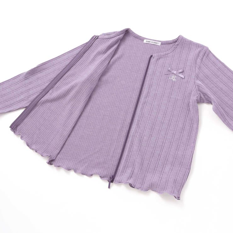 【UVカット 速乾】袖丈調節針抜きテレコ長袖ZIPカーディガン(90~130cm… | BeBe | 詳細画像10 