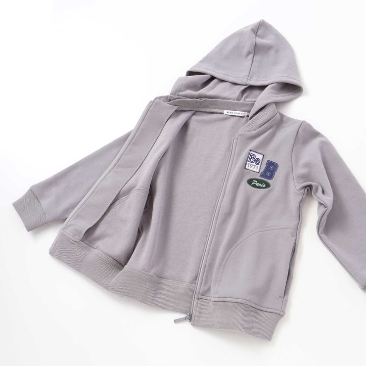 【抗菌防臭 UVカット】ミラノリブワッペン付きフード長袖ZIPカーディガン(90… | BeBe | 詳細画像16 