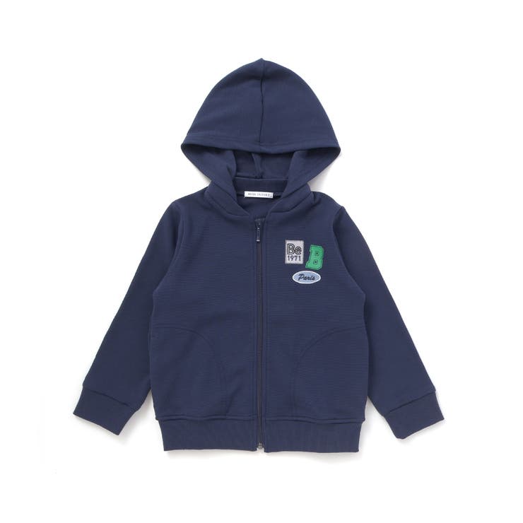 【抗菌防臭 UVカット】ミラノリブワッペン付きフード長袖ZIPカーディガン(90… | BeBe | 詳細画像5 