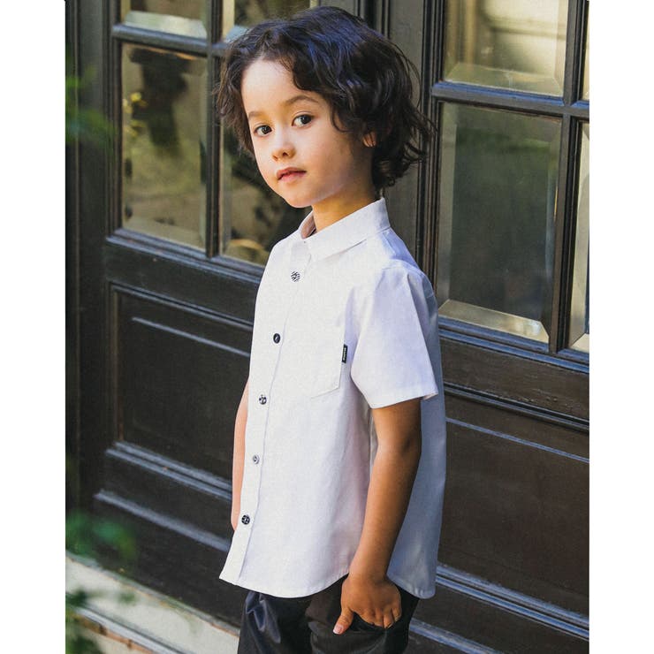 コットンオックスくるみボタンシャツ(80~150cm) | BeBe | 詳細画像3 