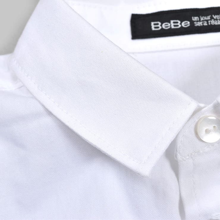 コットンオックスくるみボタンシャツ(80~150cm) | BeBe | 詳細画像7 