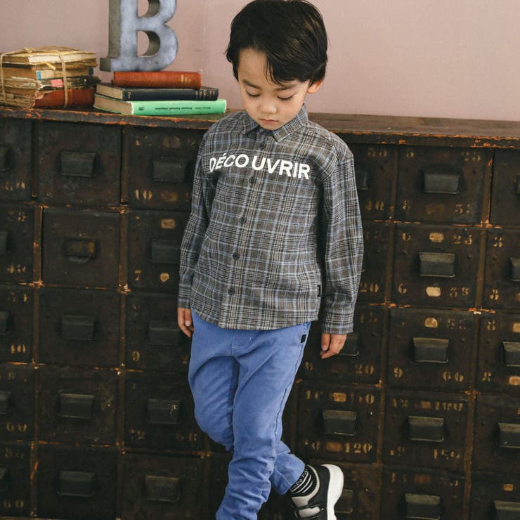 ネルチェックロゴプリントシャツ(90～150cm) | BeBe | 詳細画像5 