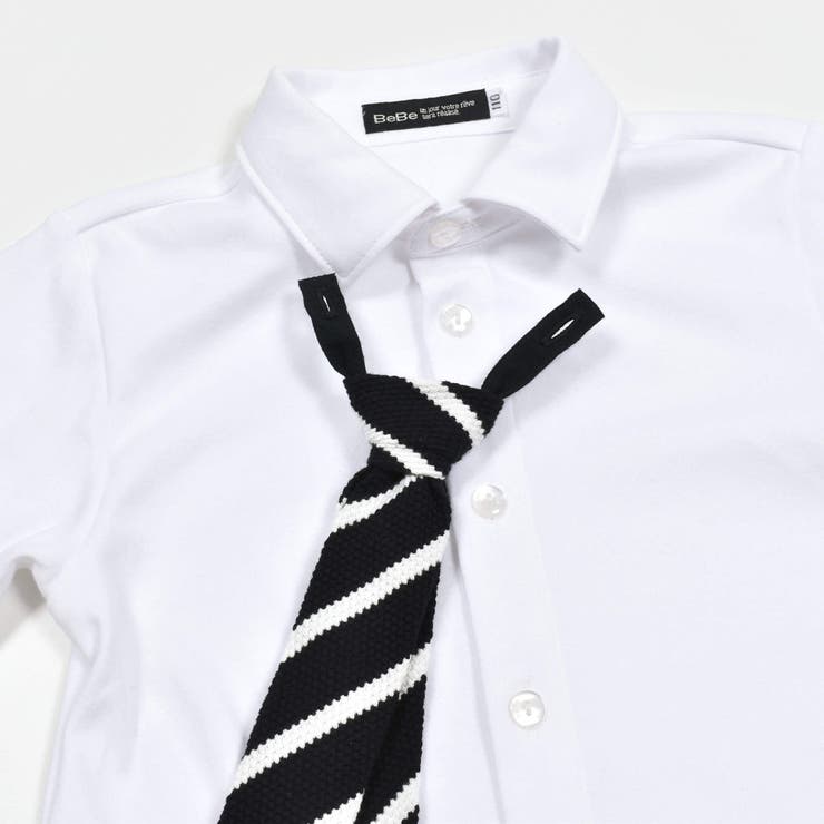 ニットタイ付きスムースシャツ(90~130cm) | BeBe | 詳細画像5 