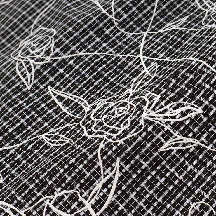 【お揃い】先染めチェックローズプリントフリルブラウス(90~160cm) | BeBe | 詳細画像18 