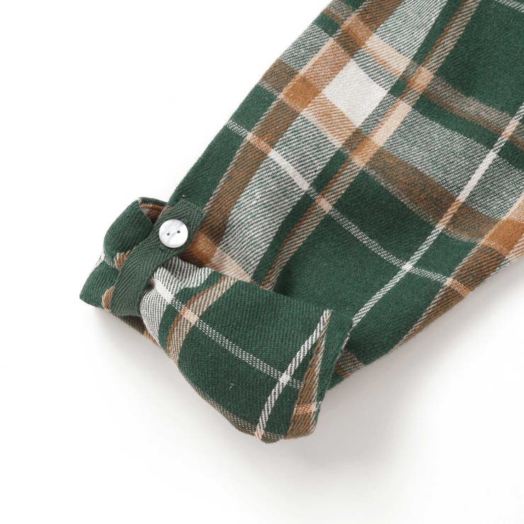 ネルチェック袖ロールアップ長袖シャツ(100~140cm) | BeBe | 詳細画像12 