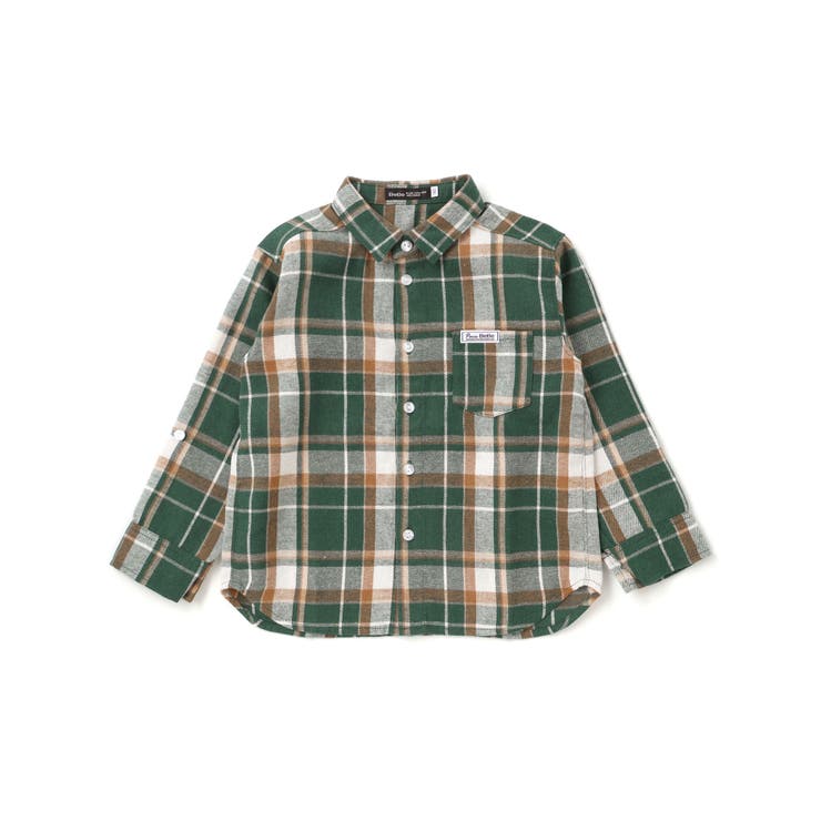 ネルチェック袖ロールアップ長袖シャツ(100~140cm) | BeBe | 詳細画像6 