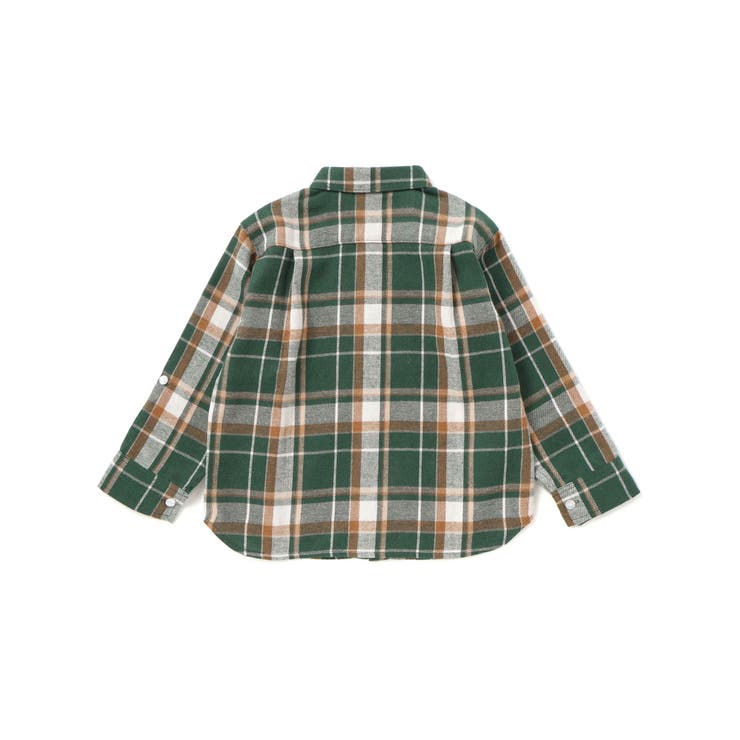 ネルチェック袖ロールアップ長袖シャツ(100~140cm) | BeBe | 詳細画像7 