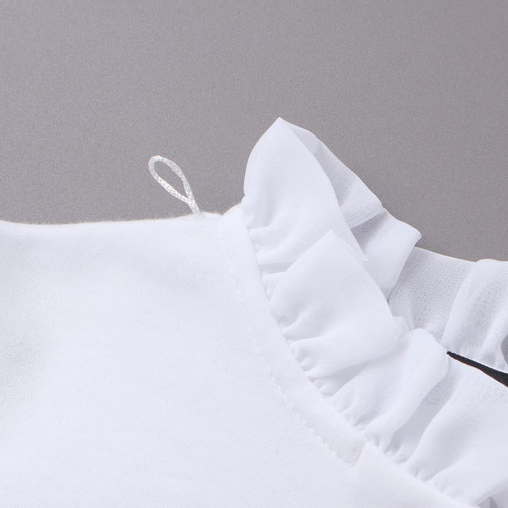 フリル襟ボウタイ付きスムース長袖ブラウス(110~130cm) | BeBe | 詳細画像10 