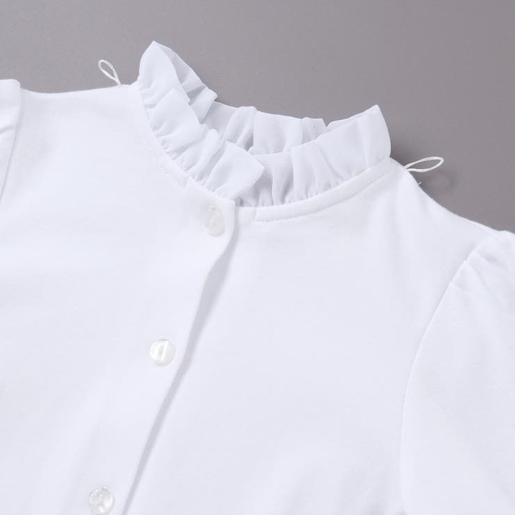 フリル襟ボウタイ付きスムース長袖ブラウス(110~130cm) | BeBe | 詳細画像11 