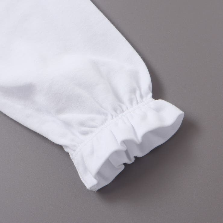 フリル襟ボウタイ付きスムース長袖ブラウス(110~130cm) | BeBe | 詳細画像14 