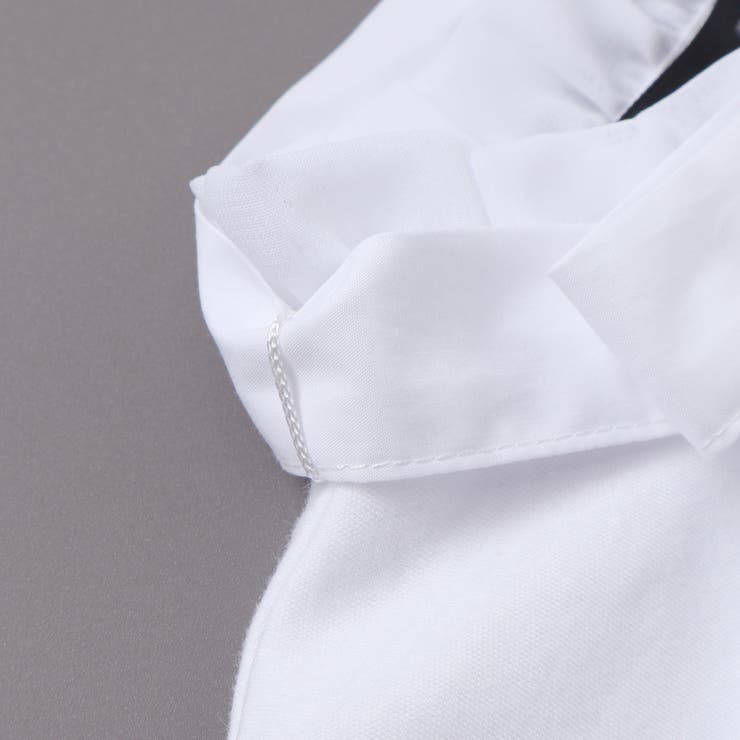 フリル襟ボウタイ付きスムース長袖ブラウス(110~130cm) | BeBe | 詳細画像9 