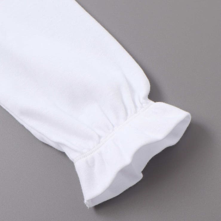 花レース丸襟フロントタックスムース長袖ブラウス(90~140cm) | BeBe | 詳細画像14 