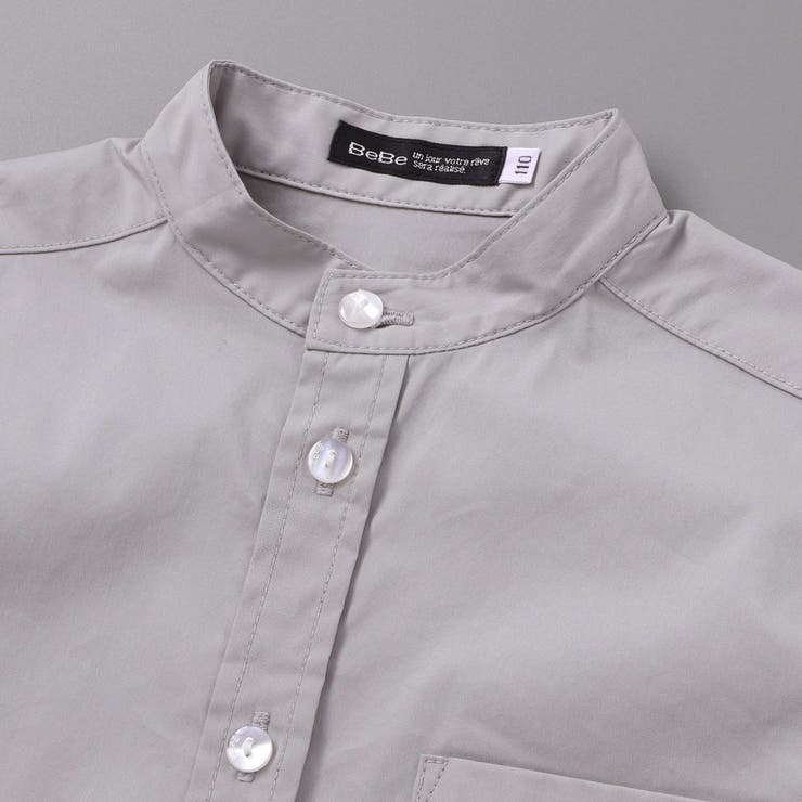 ストレッチウェザーバンドカラー長袖シャツ(110~130cm) | BeBe | 詳細画像9 