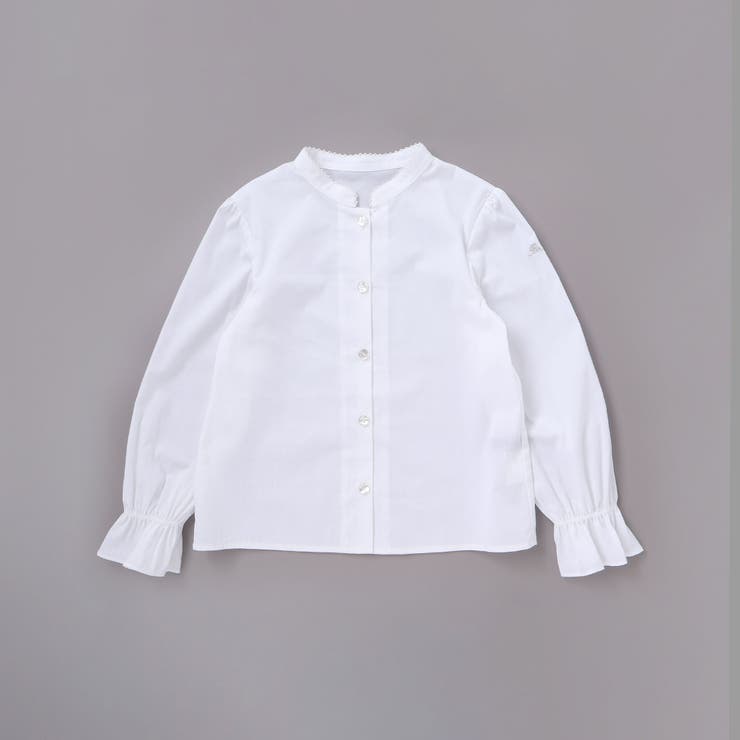 ストレッチウェザー付け襟キャンディスリーブブラウス(90~160cm) | BeBe | 詳細画像10 