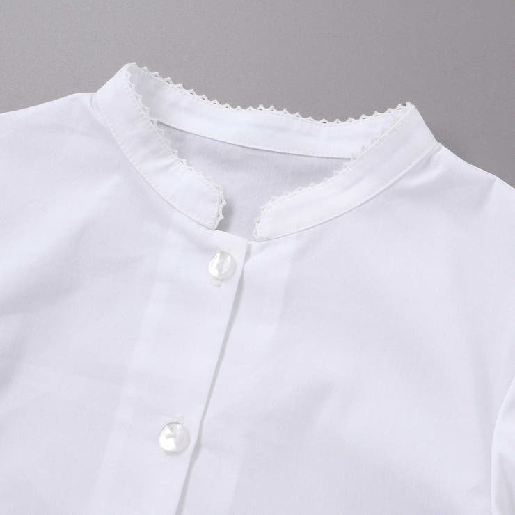 ストレッチウェザー付け襟キャンディスリーブブラウス(90~160cm) | BeBe | 詳細画像13 