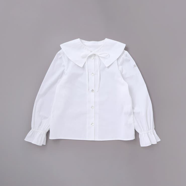 ストレッチウェザー付け襟キャンディスリーブブラウス(90~160cm) | BeBe | 詳細画像9 