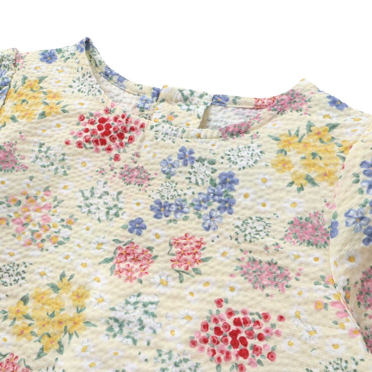 【お揃い】リップルマルシェフラワーパフスリーブブラウス(100~150cm) | BeBe | 詳細画像10 