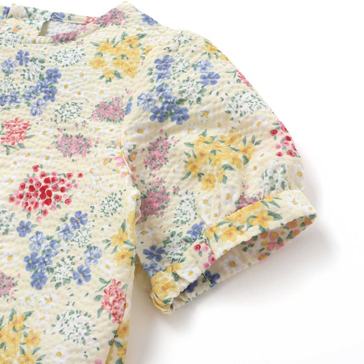 【お揃い】リップルマルシェフラワーパフスリーブブラウス(100~150cm) | BeBe | 詳細画像11 