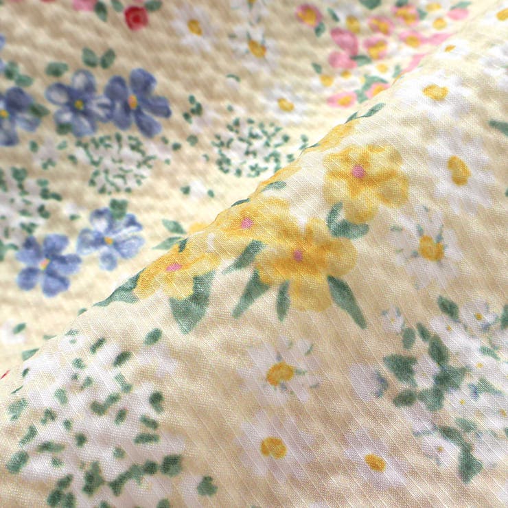 【お揃い】リップルマルシェフラワーパフスリーブブラウス(100~150cm) | BeBe | 詳細画像15 