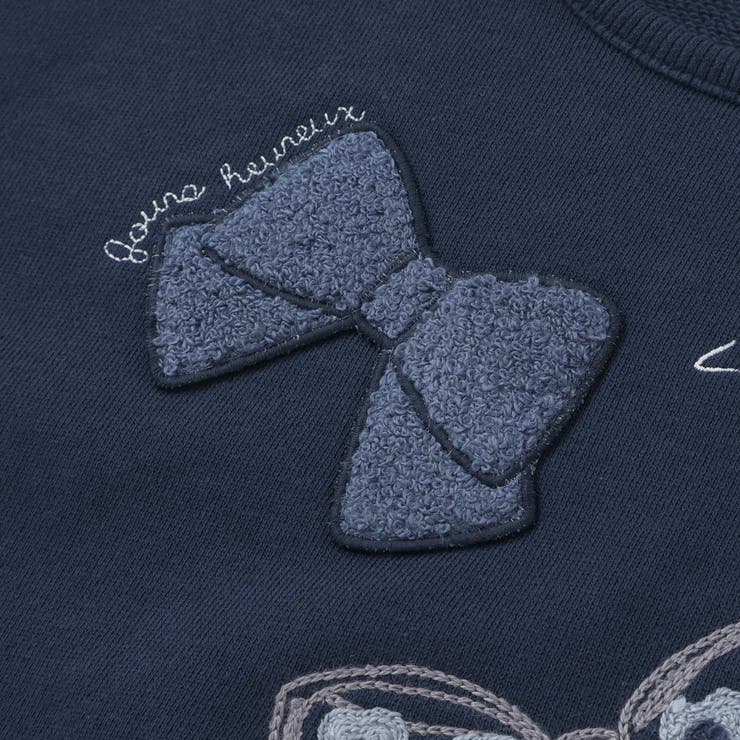 リボン刺しゅうギャザートレーナー(90~150cm) | BeBe | 詳細画像11 