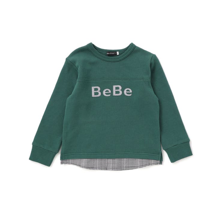 パッチ刺しゅうロゴレイヤード風トレーナー(80~160cm) | BeBe | 詳細画像10 