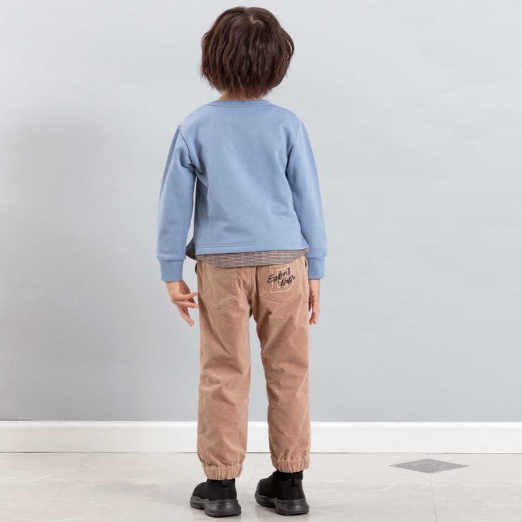 パッチ刺しゅうロゴレイヤード風トレーナー(80~160cm) | BeBe | 詳細画像3 