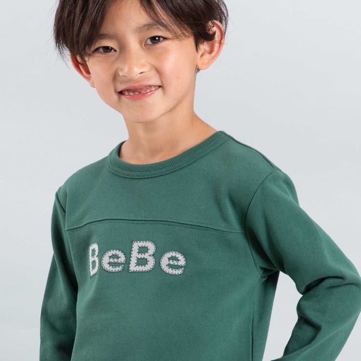 パッチ刺しゅうロゴレイヤード風トレーナー(80~160cm) | BeBe | 詳細画像7 